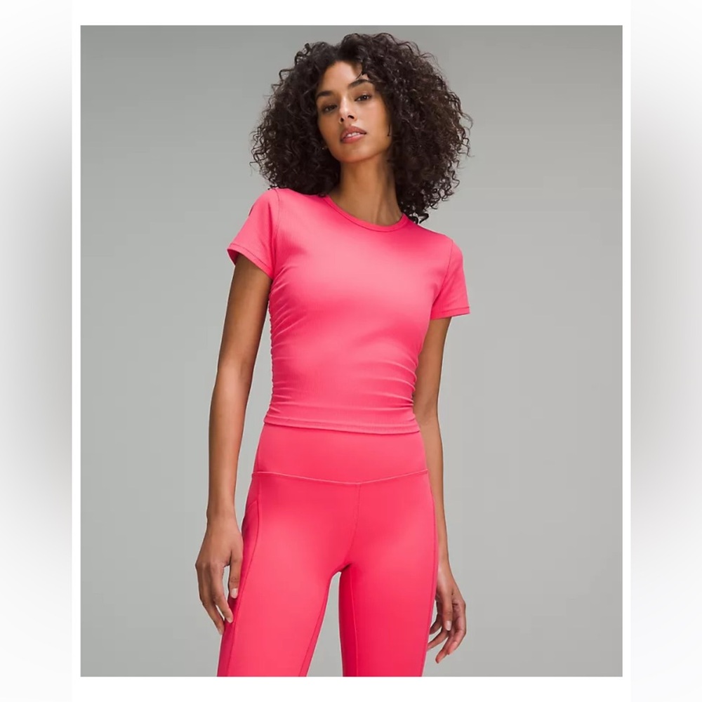 Lululemon glaze pink all it takes ribbed nulu tank